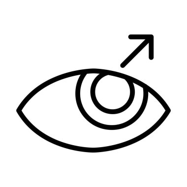 Göz doktoru görüşü siyah illüstrasyonunu geliştiriyor