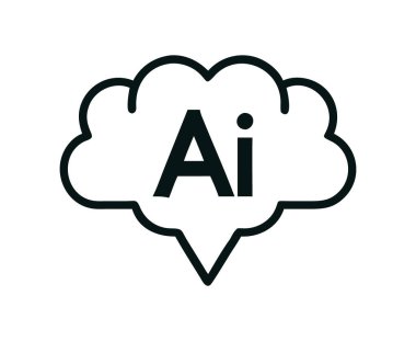 Ai konuşma balonu simgesi Yapay Zeka iletişim araçları