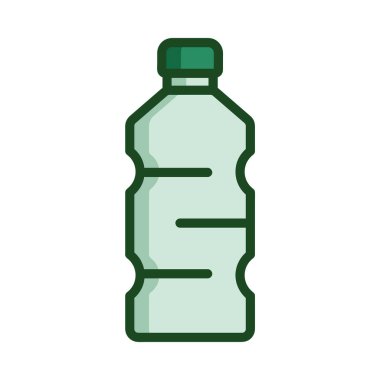Çevre ambalajlı plastik şişe yeşil illüstrasyon