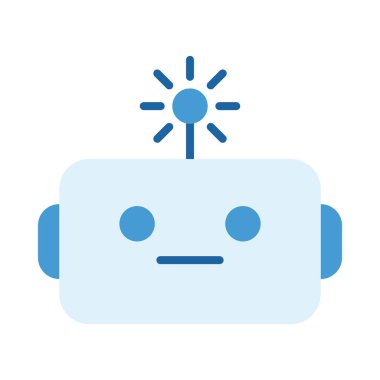 Generative AI robot icon illustration clipart