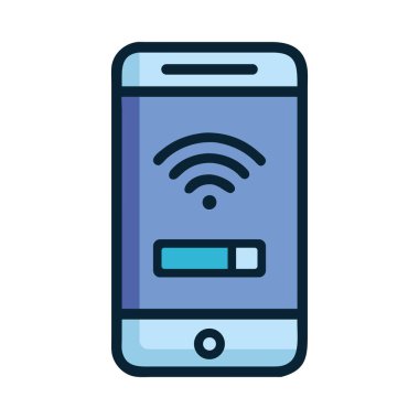 Telekomünikasyon wifi akıllı telefon kablosuz vektör çizimi