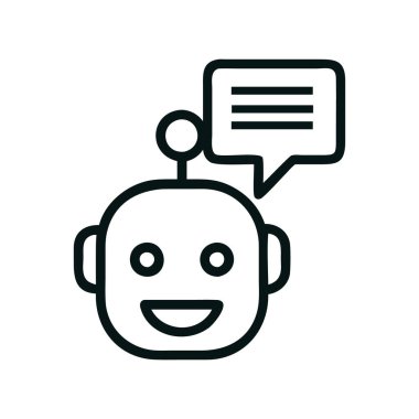 Konuşma balonu konuşmalı Ai Chatbot simgesi