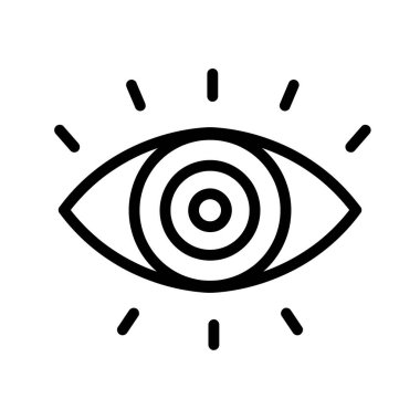 Göz doktoru görüşü siyah çizim