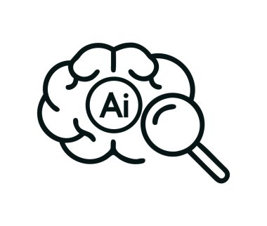 Yapay zekanın bilişsel yönündeki insan beyni simgesi