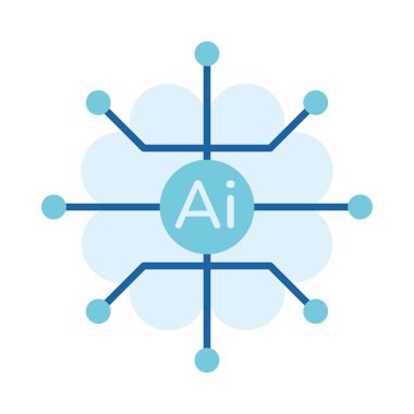 Üretici Al düğümleri simgesi illüstrasyonu