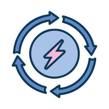 Farkındalık Meditasyon Enerji Döngüsü Mavi Çizim