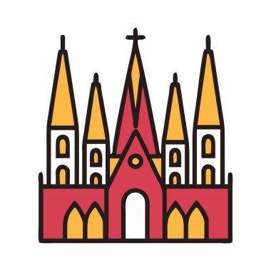 Alman tarihini sembolize eden sivri kuleleri olan gotik katedral.