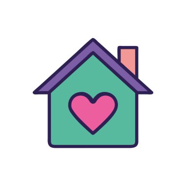 Ruh sağlığı ev bakımı ikonu çizimi