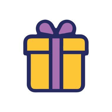 Yıldönümü hediye kutusu simgesi çizimi