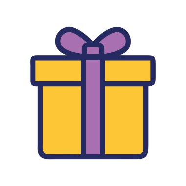 Yıldönümü hediyesi kutusu sürpriz simge çizimi