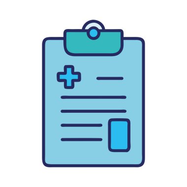 İlaç endüstrisi tıbbi rapor ikonu illüstrasyonu