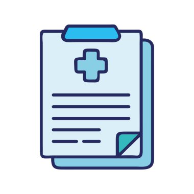 İlaç endüstrisi tıbbi hasta dosya ikonu çizimi
