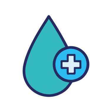 İlaç endüstrisi tıbbi kan testi ikonu çizimi