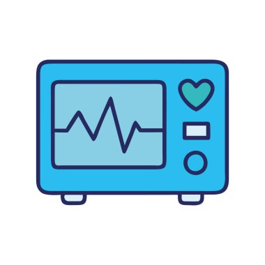 İlaç endüstrisi tıbbi gözlem ikonu illüstrasyonu