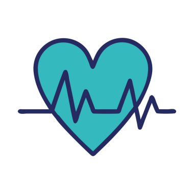 İlaç endüstrisinin tıbbi kalp atışı ikonu çizimi