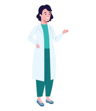 Kız doktor teşhisi açıklıyor.