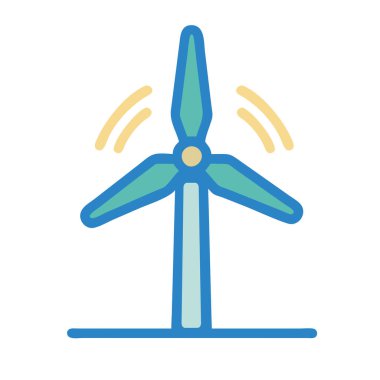 Güneş enerjisi türbini yenilenebilir enerji simgesi