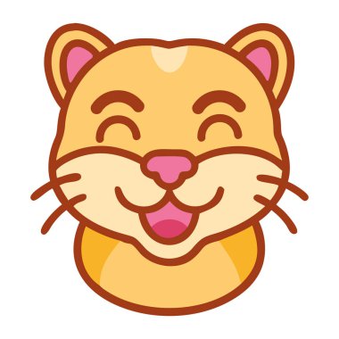 Sevimli hayvan çizgi film kedisi tapılası ikon