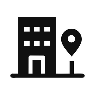 Ofis adresi simgesi şirket binasının lokasyon kodu