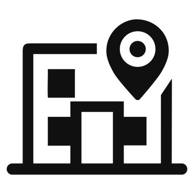 Ofis adresi simgesi şirket harita işaretleyici konum şifresi