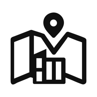 Ofis adresi simge haritası navigasyon iş yeri