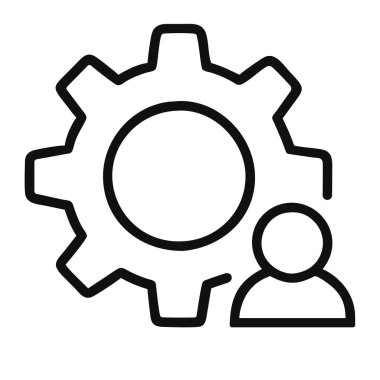 Yönetici simgesi dişli yapılandırma sistemi ayarları yönetim erişim teknolojisi