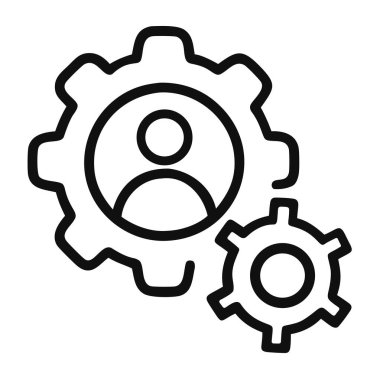 Yönetici simge dişli kullanıcı ayarları yapılandırma sistemi