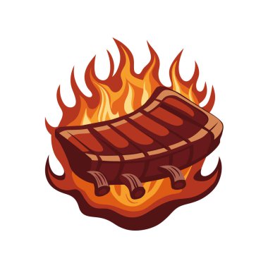 Barbekü kaburgaları ızgara kömür dumanı aromalı.