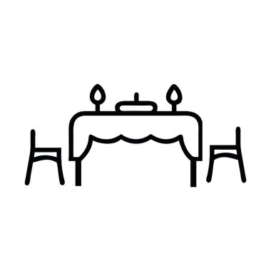 Düğün taslak ikonu dekore edilmiş yemek masası