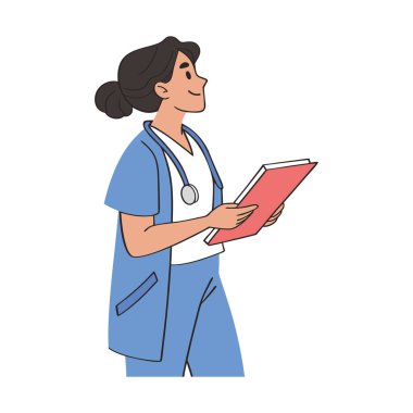 Kitap Simgesi ile Hemşire Öğrencisi