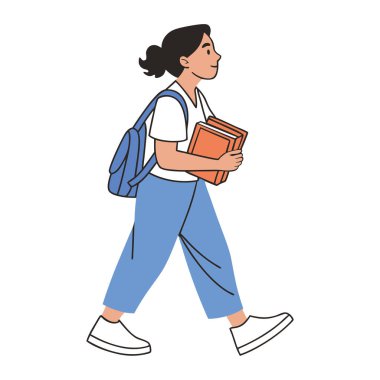 Öğrenim İçin Kitapları Olan Hemşirelik Öğrencisi