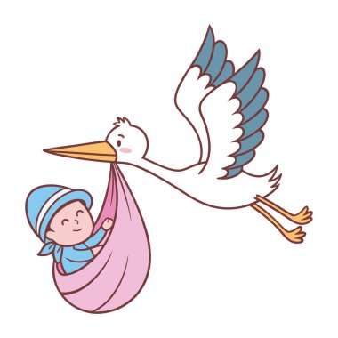 Bebek Sevkiyatı Leylek Yeni doğan kızı pembe çantayla taşıyor