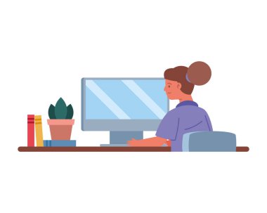 Bilgisayar Kızı Öğrencisi not alıyor