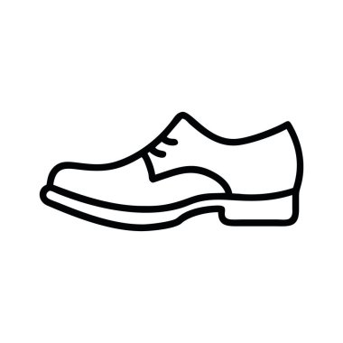 Düğün taslak ikonu, resmi ayakkabı stili.