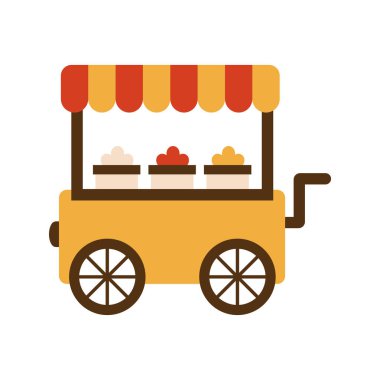 Vintage Object Street Food Cart Market simgesi