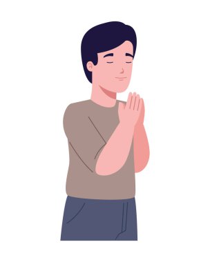 Öğrenci sadakat ve umutla dua ediyor.