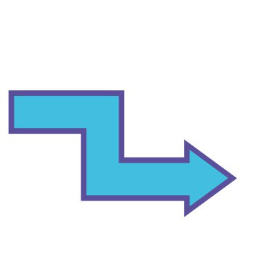 Dirsek oku bir dik açı dönüşü oluşturuyor.