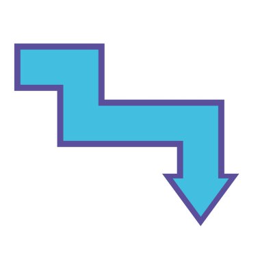 Dirsek oku aşağı doğru zikzak çiziyor.