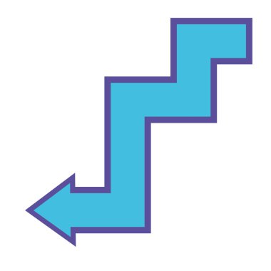 Dirsek zigzag sola doğru.