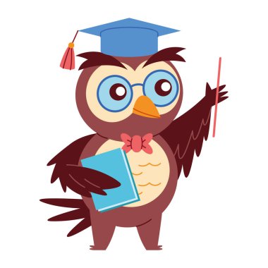 Baykuş Öğretmen Çizgi Filmi Mezuniyeti İşaretçi Kitap Eğitimi Akıllı Elbise Gözlükleri Bilge Okul Kuşları