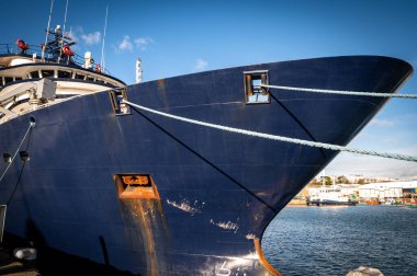 January 17 2023, Brest, Bretagne, France : The famous tug named Abeille Bourbon in the port of Brest. The Abeille Bourbon is a French intervention, assistance and salvage tug