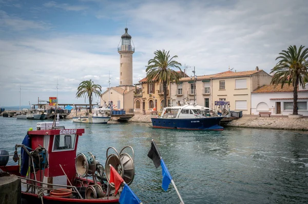 Maio 2023 Grau Roi Camargue França Farol Antigo Porto Pesca Fotos De Bancos De Imagens