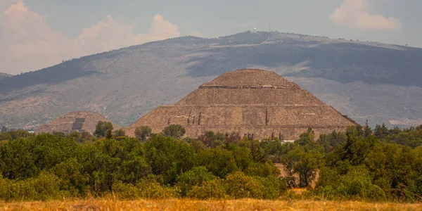 Teotihuacan遺跡での太陽のピラミッドの眺め メキシコ メキシコ — ストック写真