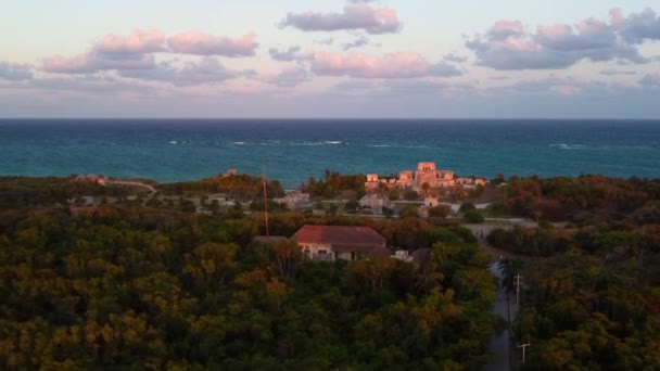 Cancun Strand Panorama Uitzicht Vanuit Lucht Mexico — Stockvideo