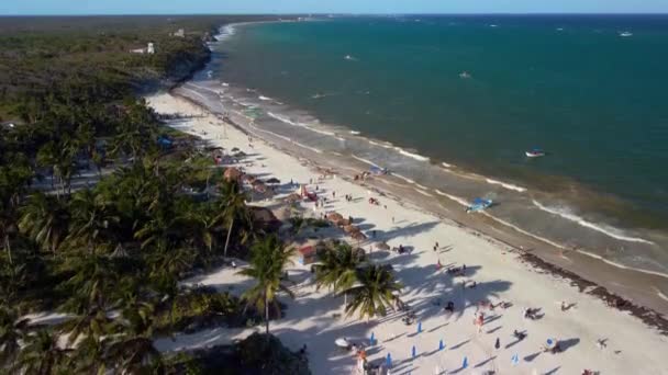 Vista Aérea Panorâmica Praia Cancún México — Vídeo de Stock