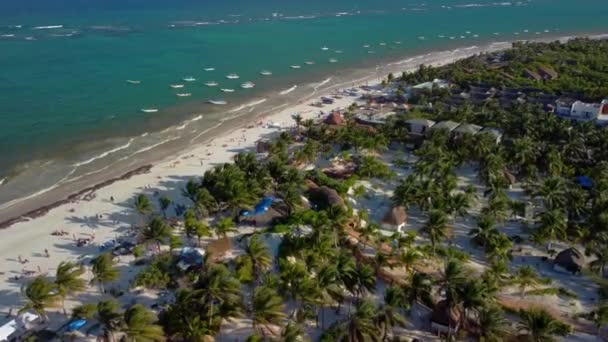 Vista Aérea Panorâmica Praia Cancún México — Vídeo de Stock