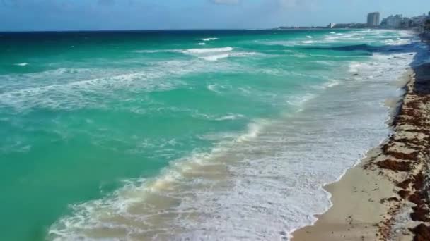 Cancúni Panorámás Kilátás Tengerre Mexikó — Stock videók