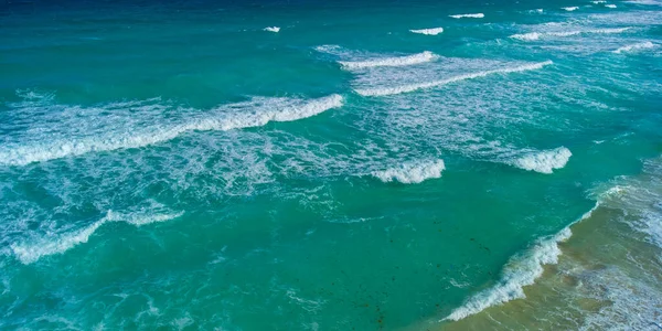 Cancun Strand Panorama Antenn Utsikt Mexiko — Stockfoto
