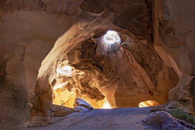 Ulusal park Beit-Guvrin 'deki çan mağaraları. İsrail