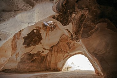 Ulusal park Beit-Guvrin 'deki çan mağaraları. İsrail